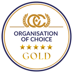 Organisation of Choice Gold certification badge