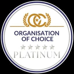 Organisation of Choice Platinum certification badge
