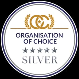 Organisation of Choice Silver certification badge